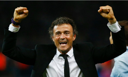 Luis Enrique đoạt năm danh hiệu cùng Barca trong năm 2015.